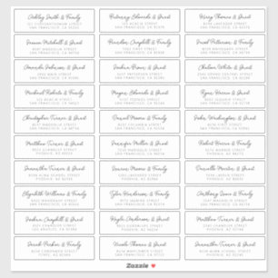 ズゲスト結婚ネームアドレスシンプルシッモダンク シール