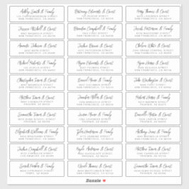 ズゲスト結婚ネームアドレスモダンシンプルシック シール