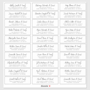 ズゲスト結婚ネームアドレスモダンシンプルシック シール