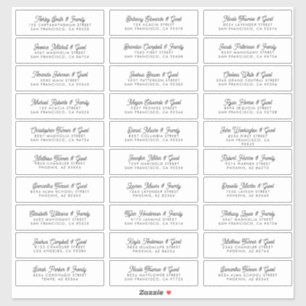 ズゲスト結婚ネームアドレスモダンシンプルシック シール