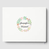 ズゲスト結婚ブックウォーターカラーフローラ披露宴 ゲストブック (裏面)