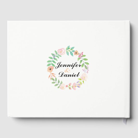 ズゲスト結婚ブックウォーターカラーフローラ披露宴 ゲストブック (裏面)