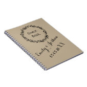 ズゲスト結婚ブッククラフト素朴テンプレート ノートブック (右側)