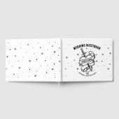 ズゲスト結婚ブックタトゥーハート白黒 ゲストブック (全面)