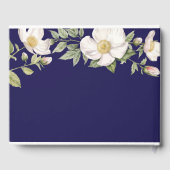 ズゲスト結婚ブックフローラクリームネイビーエレガント ゲストブック (裏面)