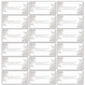 ズゲスト結婚住所 シール赤面ピンクグレーフローラ シール (正面)