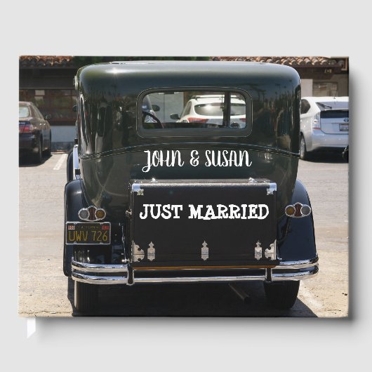 ズゲ結婚ストブックヴィンテージクラシックカーカスタム ゲストブック (正面)