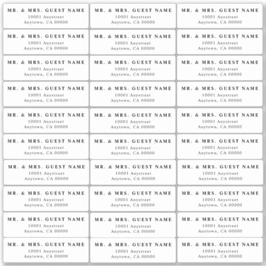 ズゲ結婚スト住所 シール (正面)