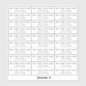 ズゲ結婚スト住所 シール (シート)