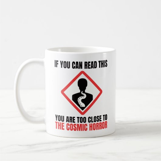 ズコズミック警告ホラーCtulhuロベクラフト コーヒーマグカップ (左)