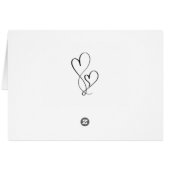 ズサンク結婚ユー白黒ハートブライダルシャワー (裏面横)