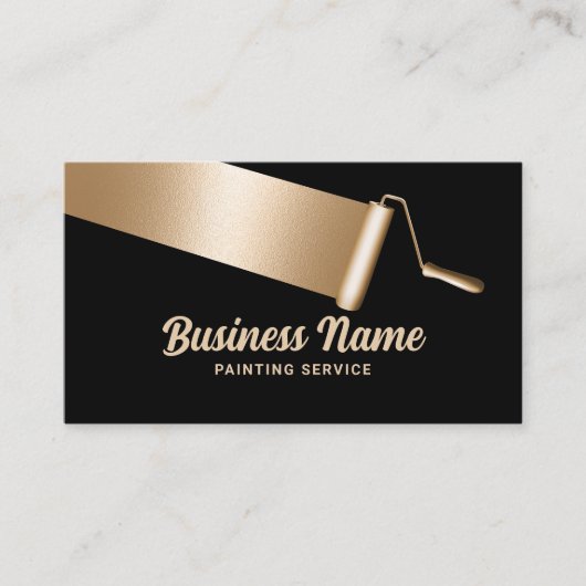 ズサー絵を描ビスプロフェッショナル金ゴールドハウスペインター 名刺 (正面)