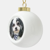 ズションポートレート セラミックボールオーナメント (右)