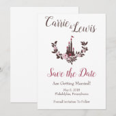 ズシンデレラ結婚フェアユタリーキャッスルフローラガーランド 招待状 (正面/裏面)