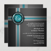 ズセレモニー結婚招待状グレイターコイスエンボス 招待状 (正面/裏面)