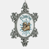 ズゾミエタイムシーズー(犬)Tzu スノーフレークピューターオーナメント (左)