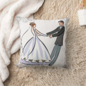 ズダン結婚スカップル踊り装飾用クッション クッション (ブランケット)