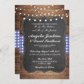 ズチョー結婚クブルーウッドライトバーン招待状 招待状 (正面/裏面)