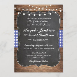 ズチョー結婚クブルーウッドライトバーン招待状 招待状