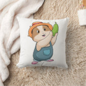 ズッキーニとの農家としてのハムスター クッション (ブランケット)