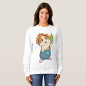 ズッキーニとの農家としてのハムスター スウェットシャツ (正面フル)