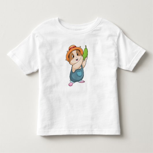 ズッキーニとの農家としてのハムスター トドラーTシャツ (正面)