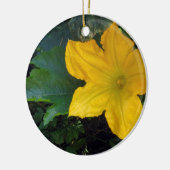 ズッキーニの南瓜の花-写真 セラミックオーナメント (左)