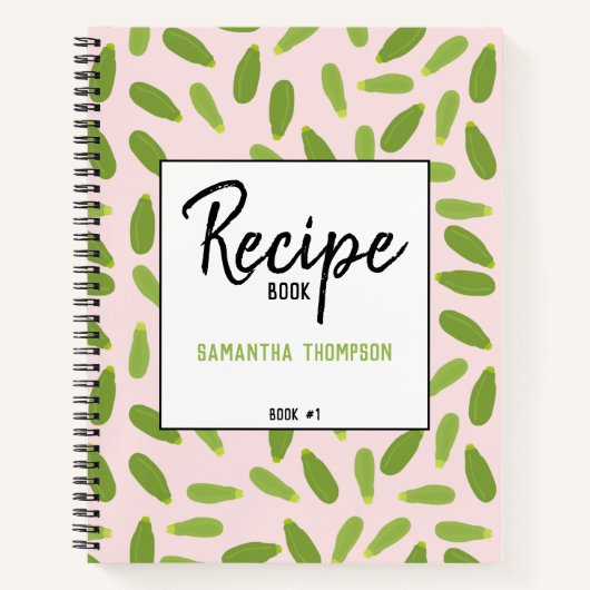 ズッキーニコートゲットサマースカッシュパターンレシピ ノートブック (正面)