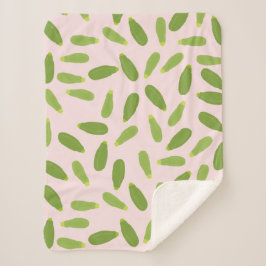 ズッキーニコートゲットサマースカッシュパターン シェルパブランケット