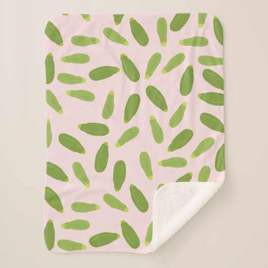 ズッキーニコートゲットサマースカッシュパターン シェルパブランケット (正面)