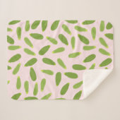 ズッキーニコートゲットサマースカッシュパターン シェルパブランケット (正面(横))