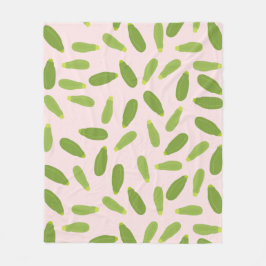 ズッキーニコートゲットサマースカッシュパターン フリースブランケット