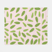 ズッキーニコートゲットサマースカッシュパターン フリースブランケット (正面(横))