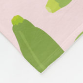 ズッキーニコートゲットサマースカッシュパターン フリースブランケット (角)