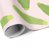 ズッキーニコートゲットサマースカッシュパターン ラッピングペーパー (ロールコーナー)