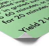 ズッキーニパンレシピプリント ポスター (角)