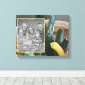 ズッキーニ野菜自分の写真を作成 キャンバスプリント (インサイチュ (ウッドフロア))