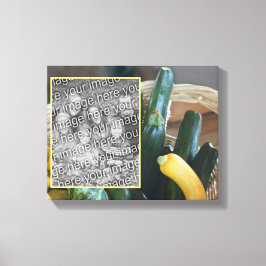 ズッキーニ野菜自分の写真を作成 キャンバスプリント