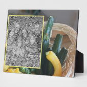 ズッキーニ野菜自分の写真を追加 フォトプラーク (側面)