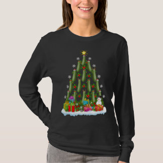 ズッキーニ クリスマスツリー ライティング サンタ ズッキーニ クリスマス Tシャツ