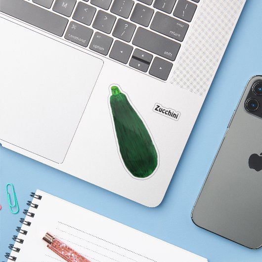 ズッキーニ シール (ノートパソコンとiPhone)