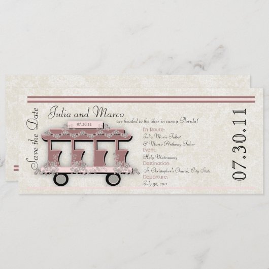 ズト結婚ロリ招待状 セーブザデート (正面/裏面)