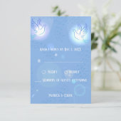 ズドベ結婚ブルー照明 出欠カード (スタンド正面)