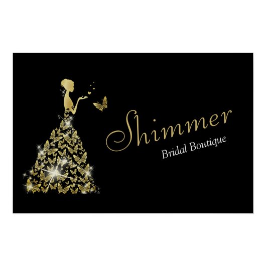 ズドレス結婚ブライダルブティックビジネス ポスター (正面)