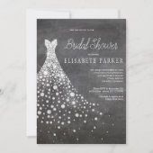 ズドレ結婚スシャルボード素朴ブライダルシャワー 招待状 (正面)