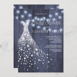 ズドレ結婚スネイビーバーンウッドウィンターブライダルシャワー 招待状