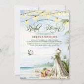 ズドレ結婚スビーチボホブライダルシャワーヘンパーティー 招待状 (正面)