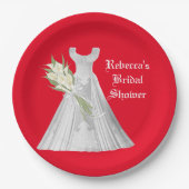 ズドレ結婚スブライダルシャワー紙プレート ペーパープレート (正面)