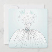 ズドレ結婚ス蝶ブライダルシャワー 招待状 (裏面)