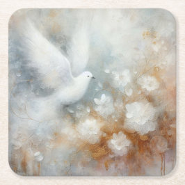 ズドー結婚ブフローラ紙コースター スクエアペーパーコースター